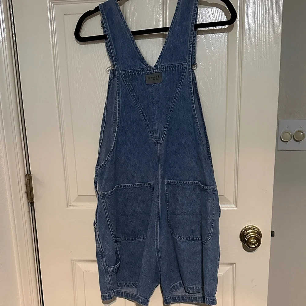 Lee Women's Blue Jean Shorts Overalls - Picture 2 of 6